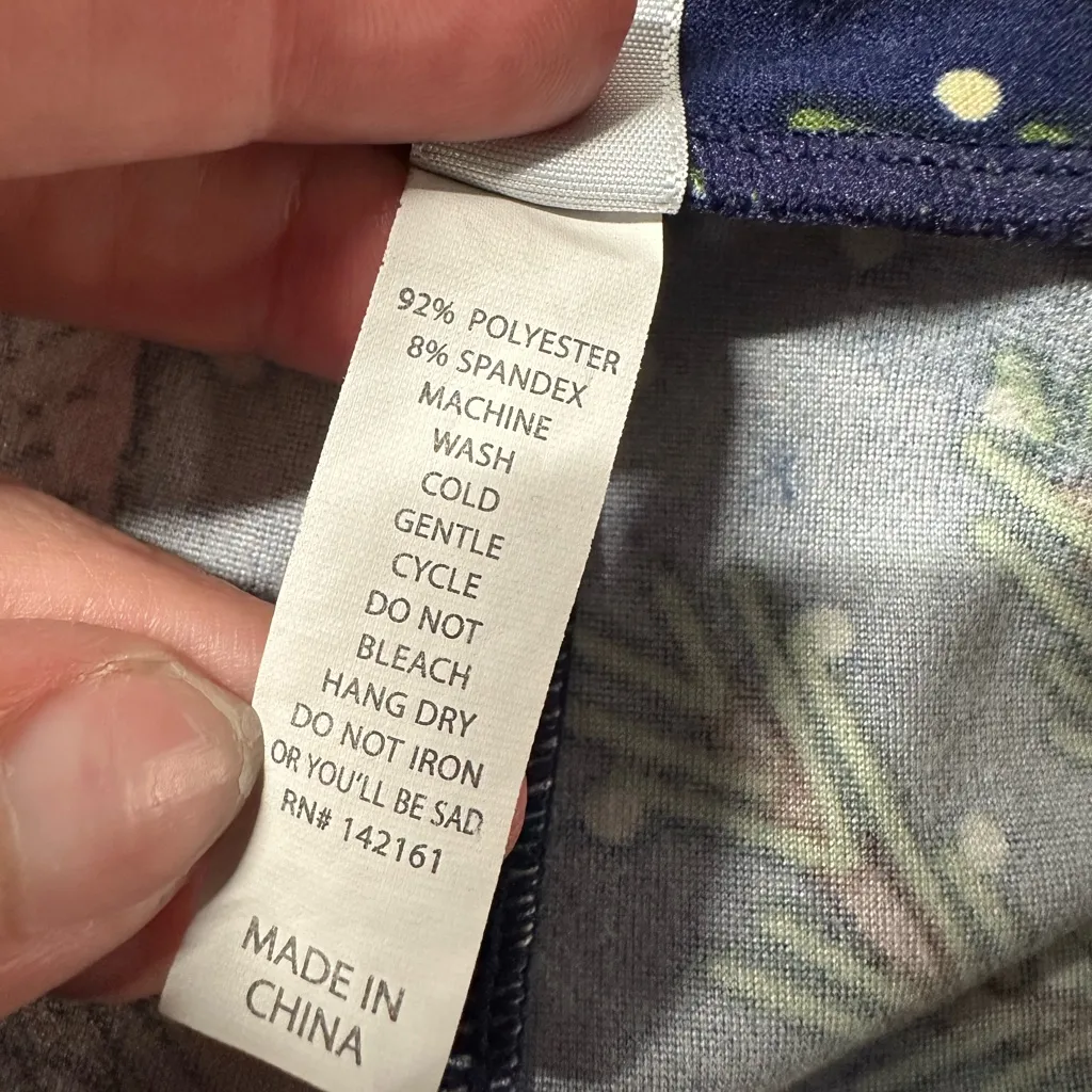 LuLaRoe Christmas Holiday Collection Poinsettia Floral Leggings Plus Size 1X TC - Image 9