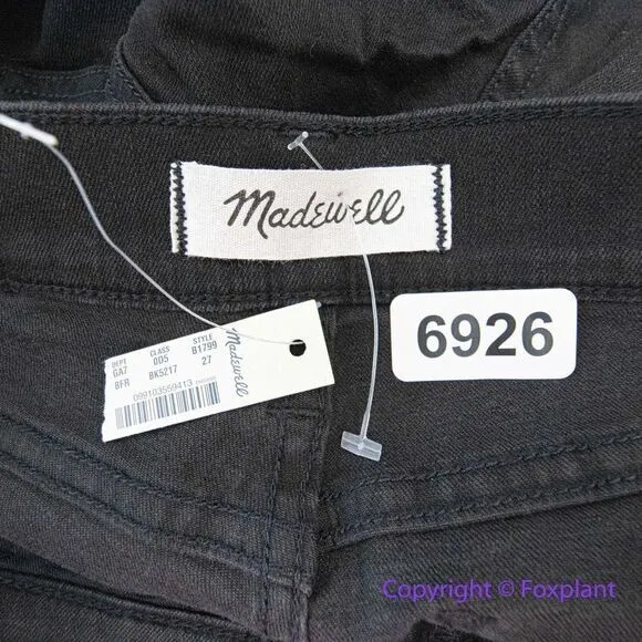 NEW‎ Madewell Skinny Skinny Jeans in black Wash, 27 - Image 11