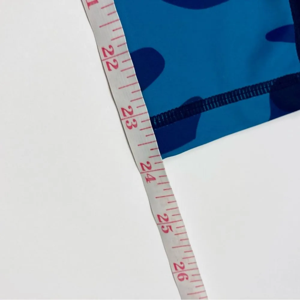 ZYIA Light n Tight‎ Navy Blue Camo Mesh High Rise 7/8 Leggings Size 4 - Image 9