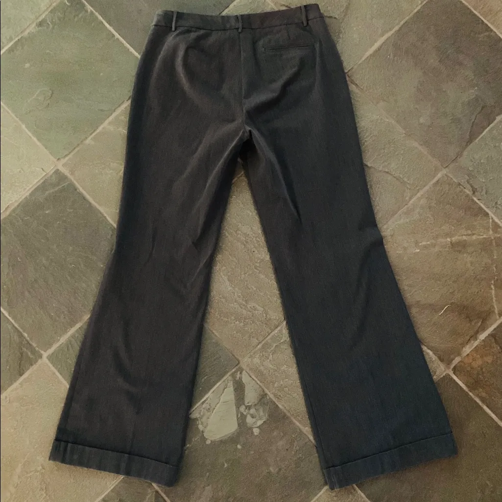 Express stretch charcoal gray cuffed boot cut staple office career pant - Image 4