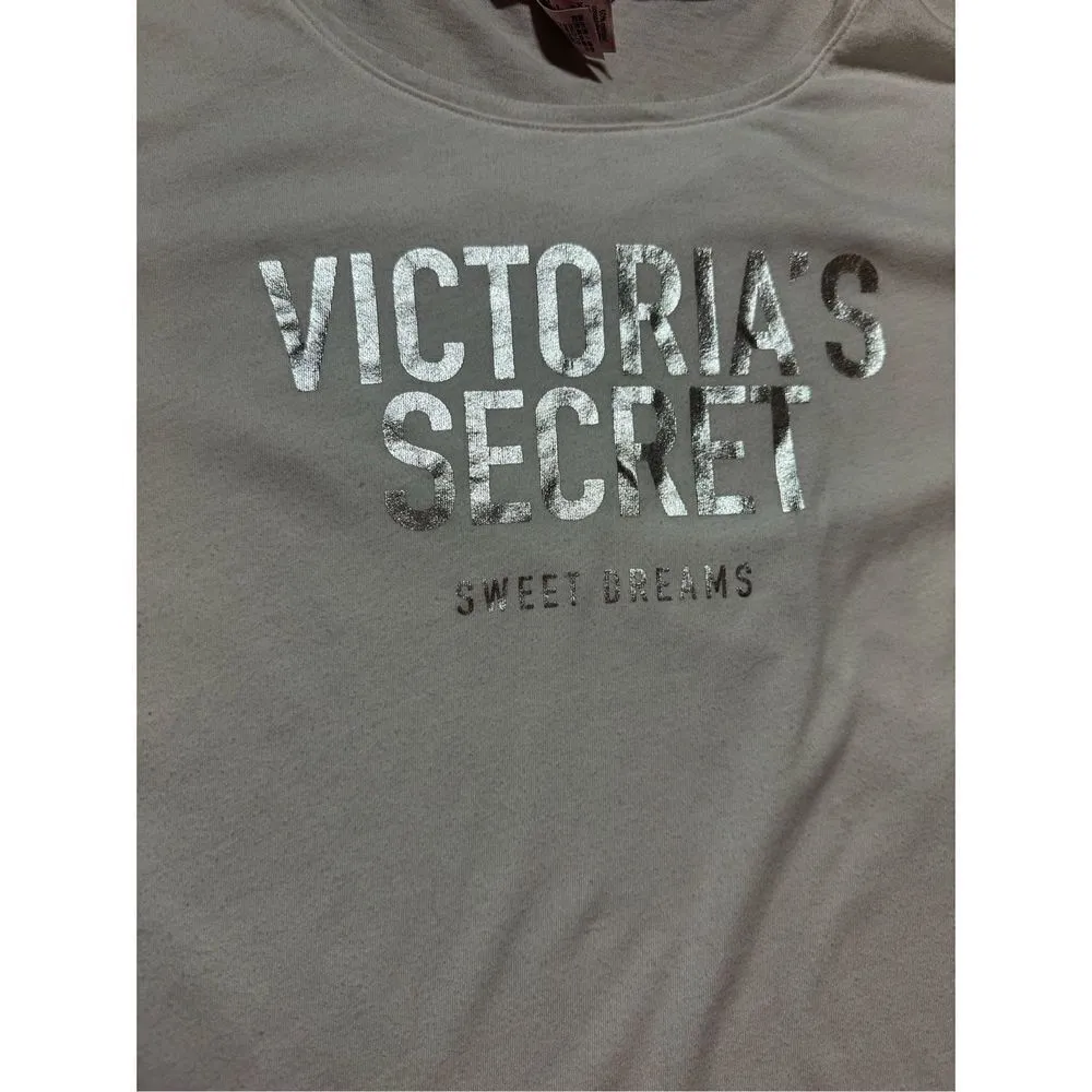 Victoria’s Secret graphic print white pajama shirt sz M/L - Image 5