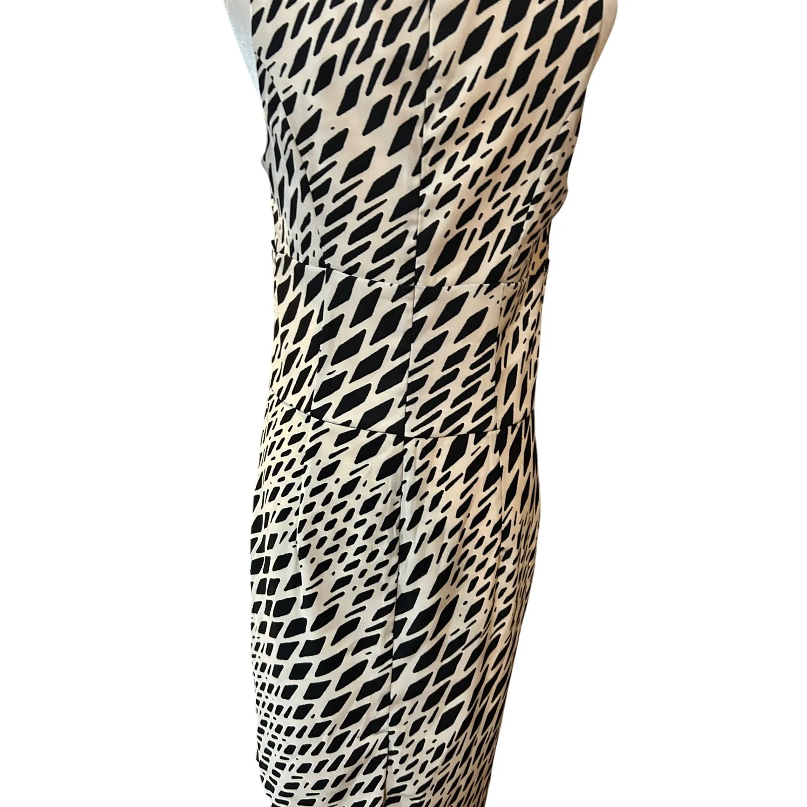 Black‎ and White Sleeveless Dress Sheath Career Cocktail Party - Image 7