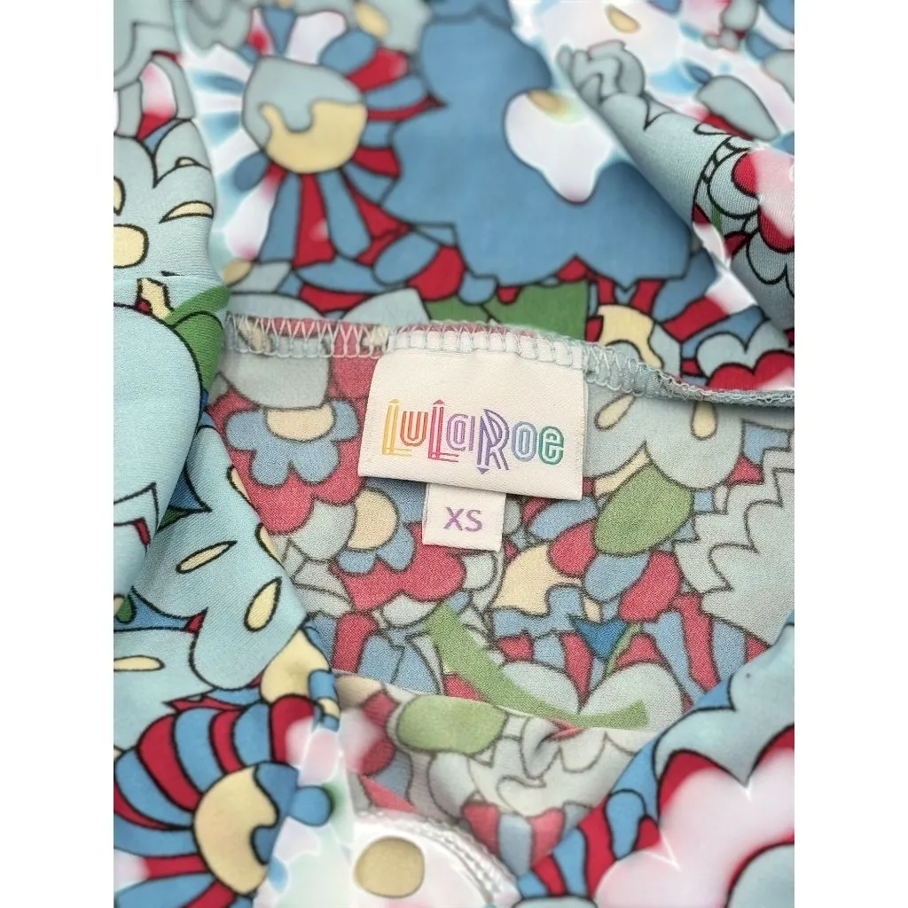 LuLaRoe New Size XS Women Floral Print A-Line Midi Skirt  With Elastic Waist - Image 6