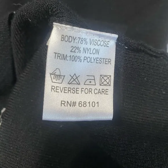 Fontana black and white long‎ sweater button down Size L - Image 7