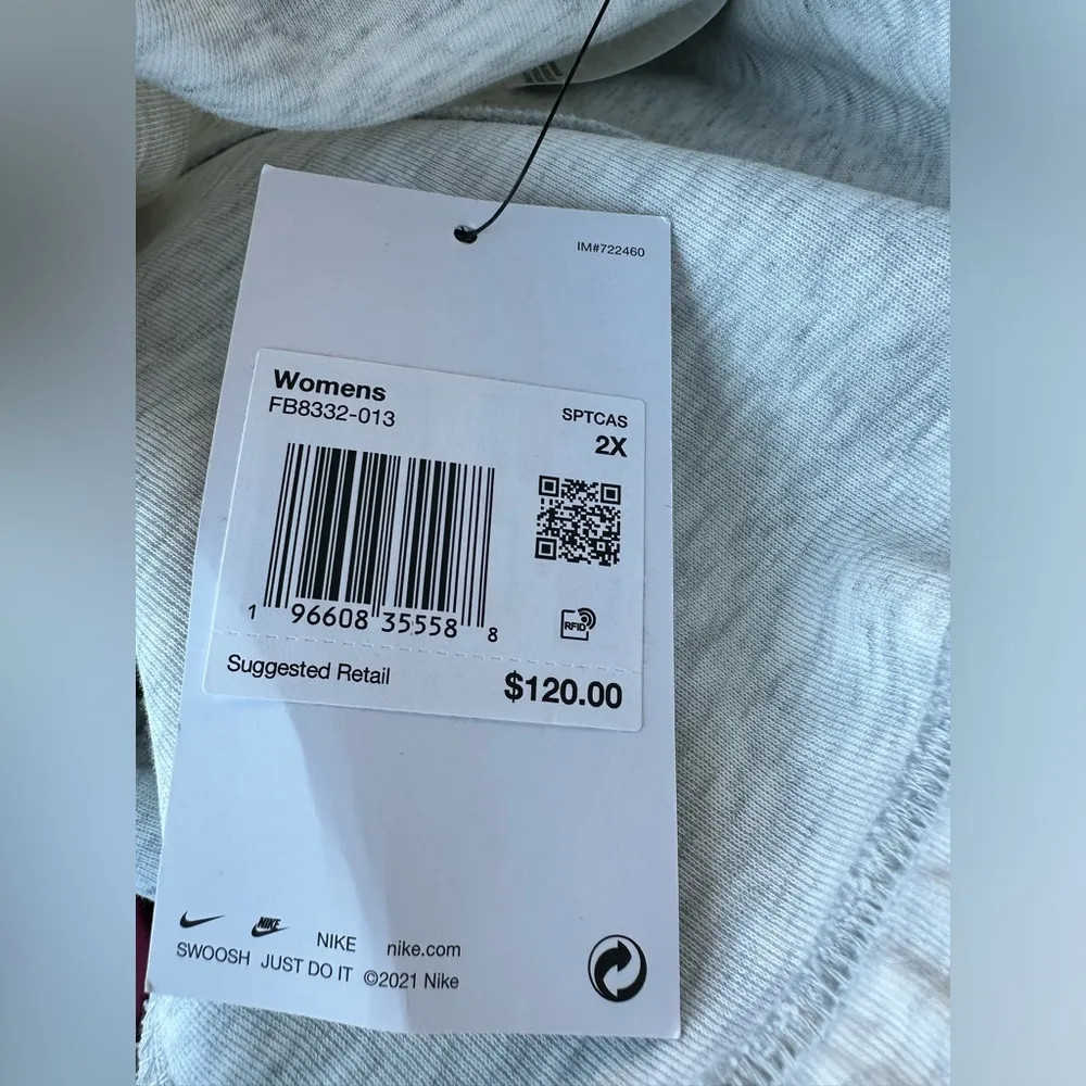 Nike Sportswear Tech Fleece Women's Mid-Rise Joggers SIZE X2 gray in color NWT - Image 2