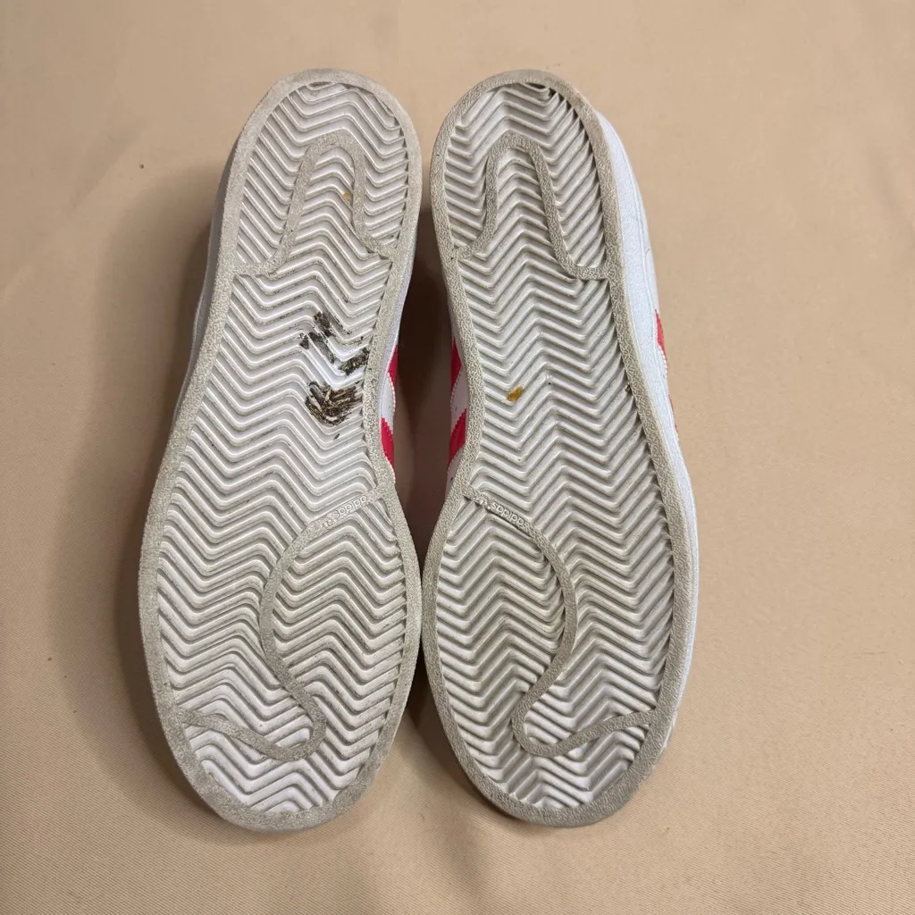 Adidas White and Pink Superstars - Image 4