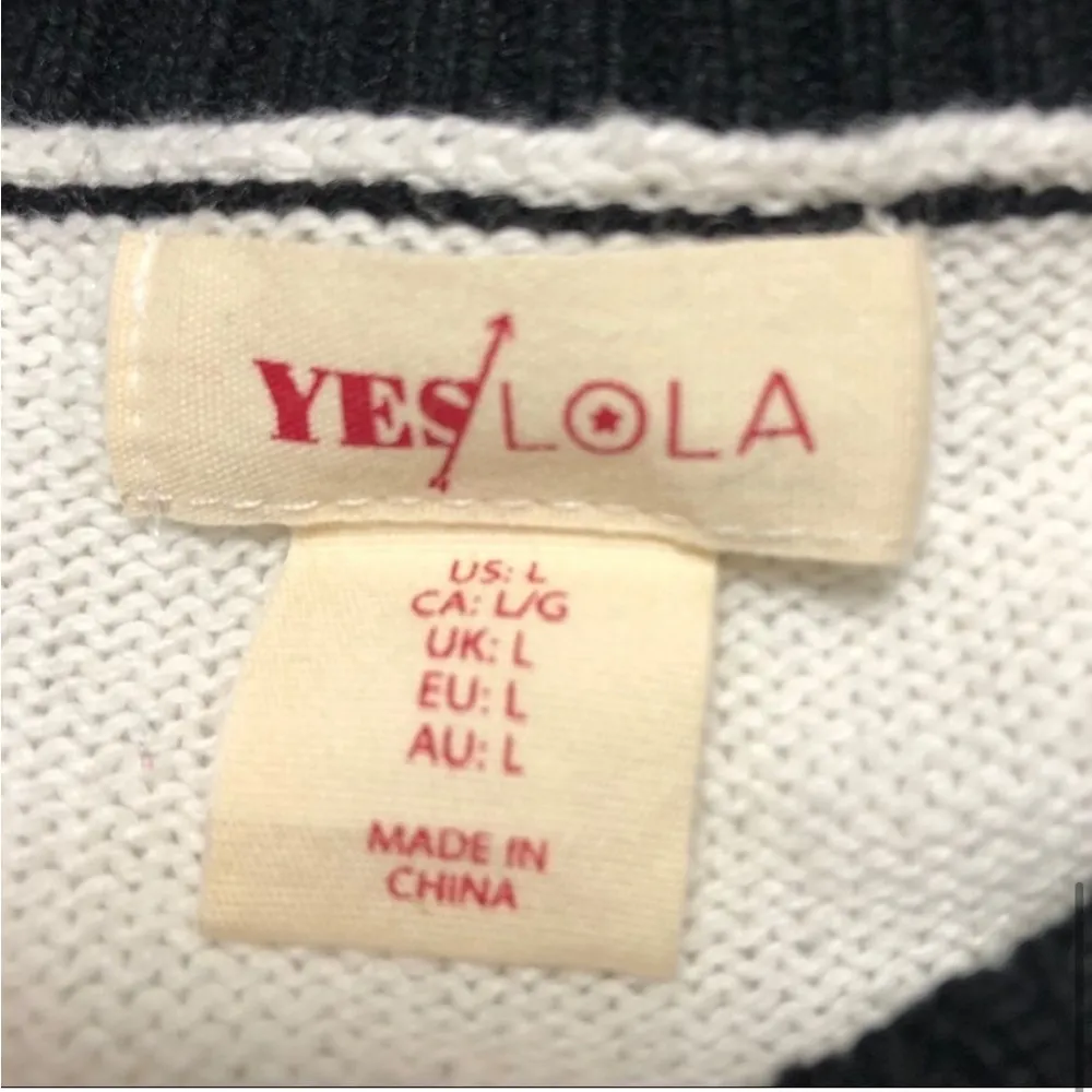 Cotton/Wool Blend Let It Snow Knit Sweater Size L - Image 7