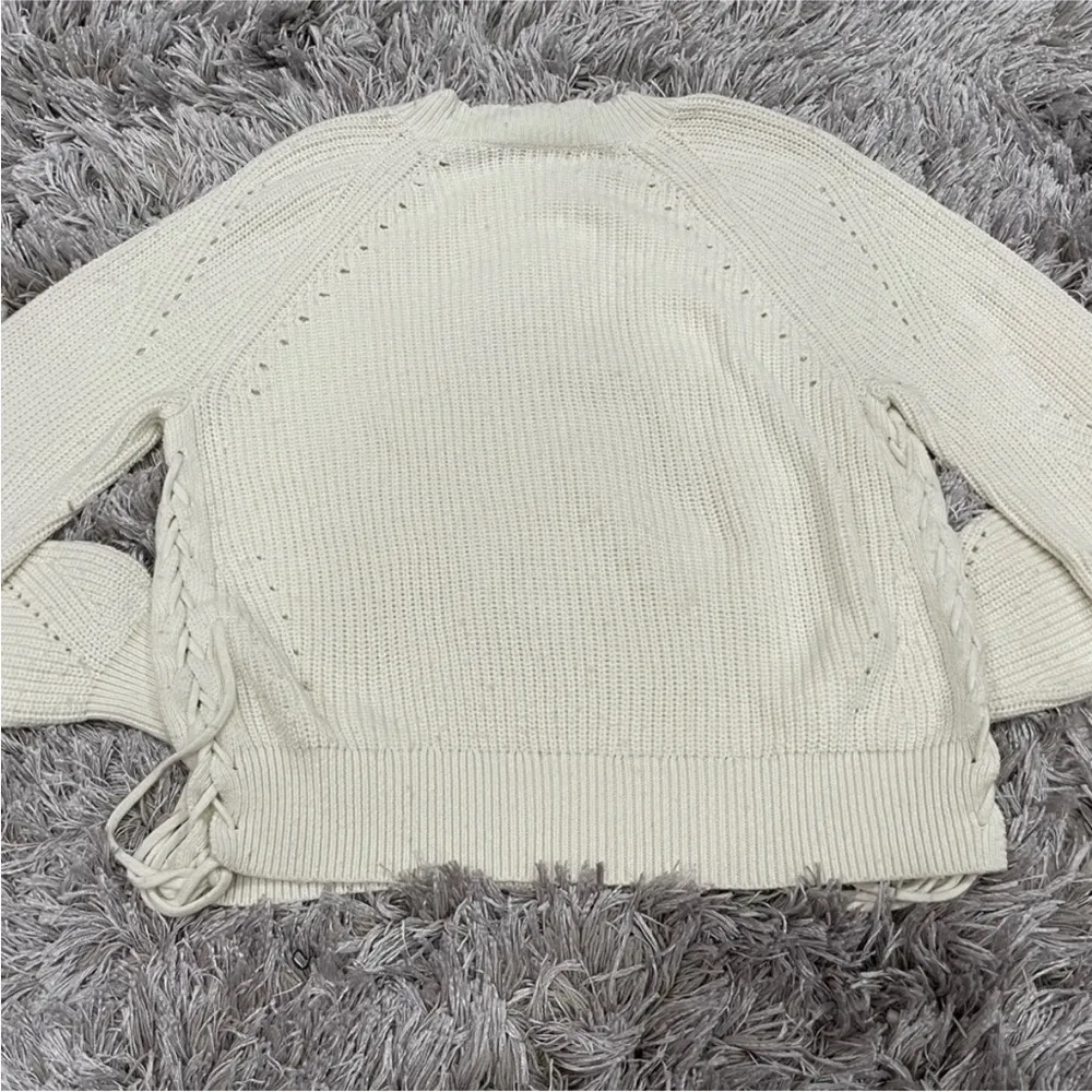 Joie Adanya Scallop Knit Sweater in Porcelain - Image 5