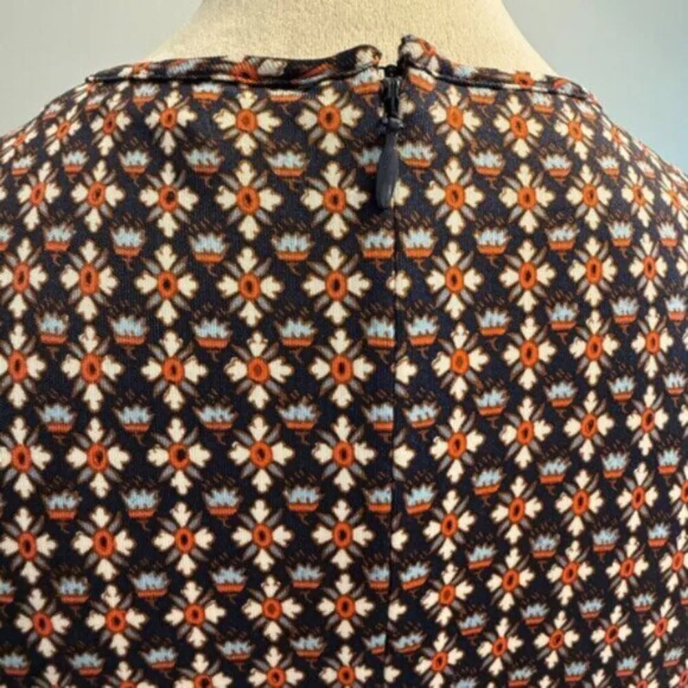 NEW Tory Burch women's XS 100% Silk Navy/Red/Blue/White Dress MSRP $149. - Image 8