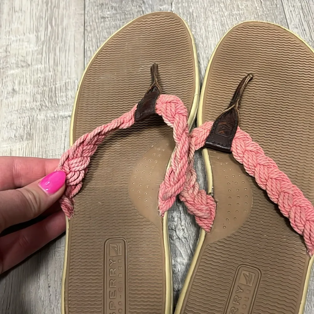 Sperry Braided Flip Flops Size 10 - Image 4