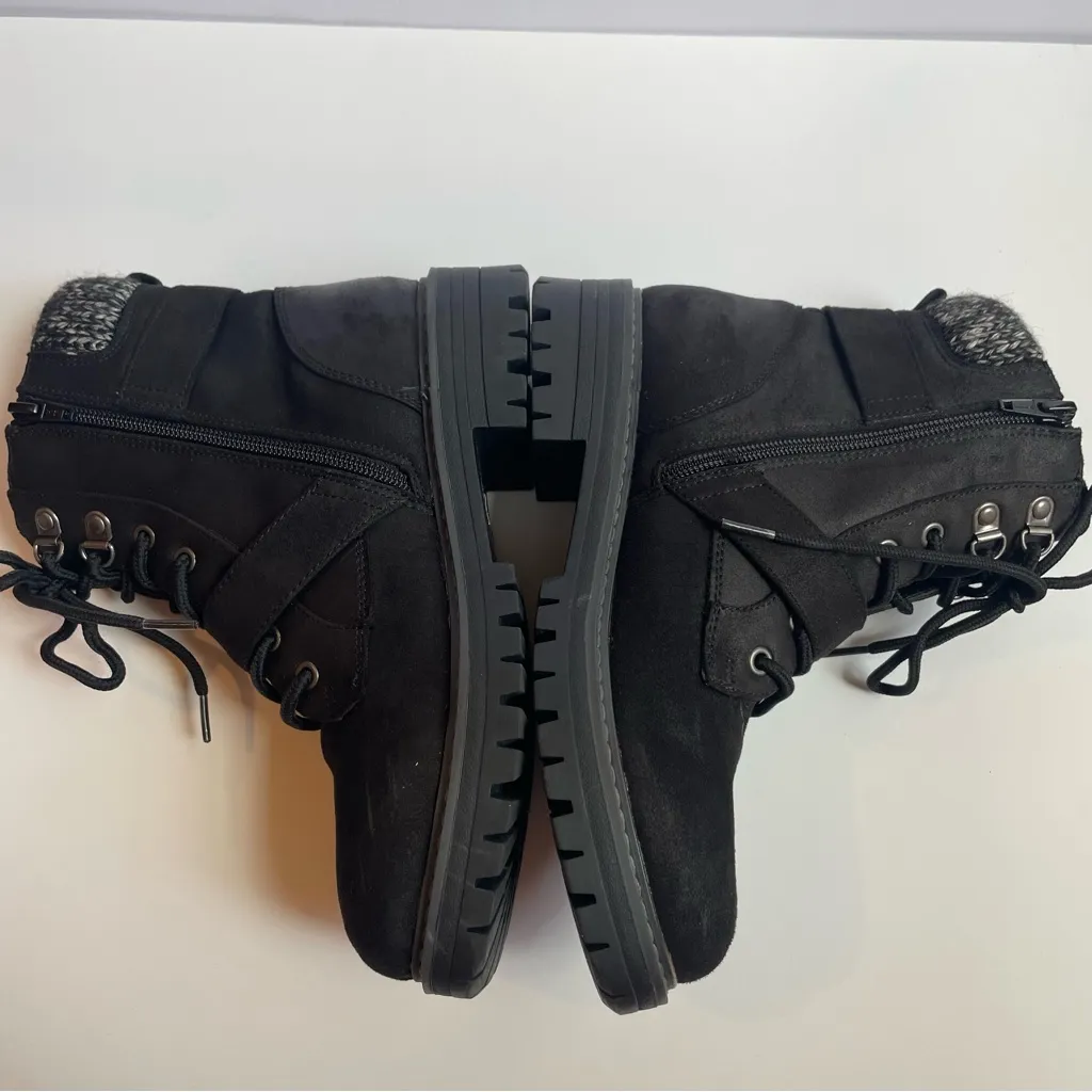 Cliffs by WHITE MOUNTAIN Black Combat Moto Boots with Buckle Details Size undefined - Image 6