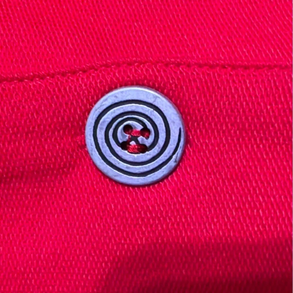 Vintage Koret Cityscapes Cardigan Red with Buttons and Long Sleeves Size XL - Image 4