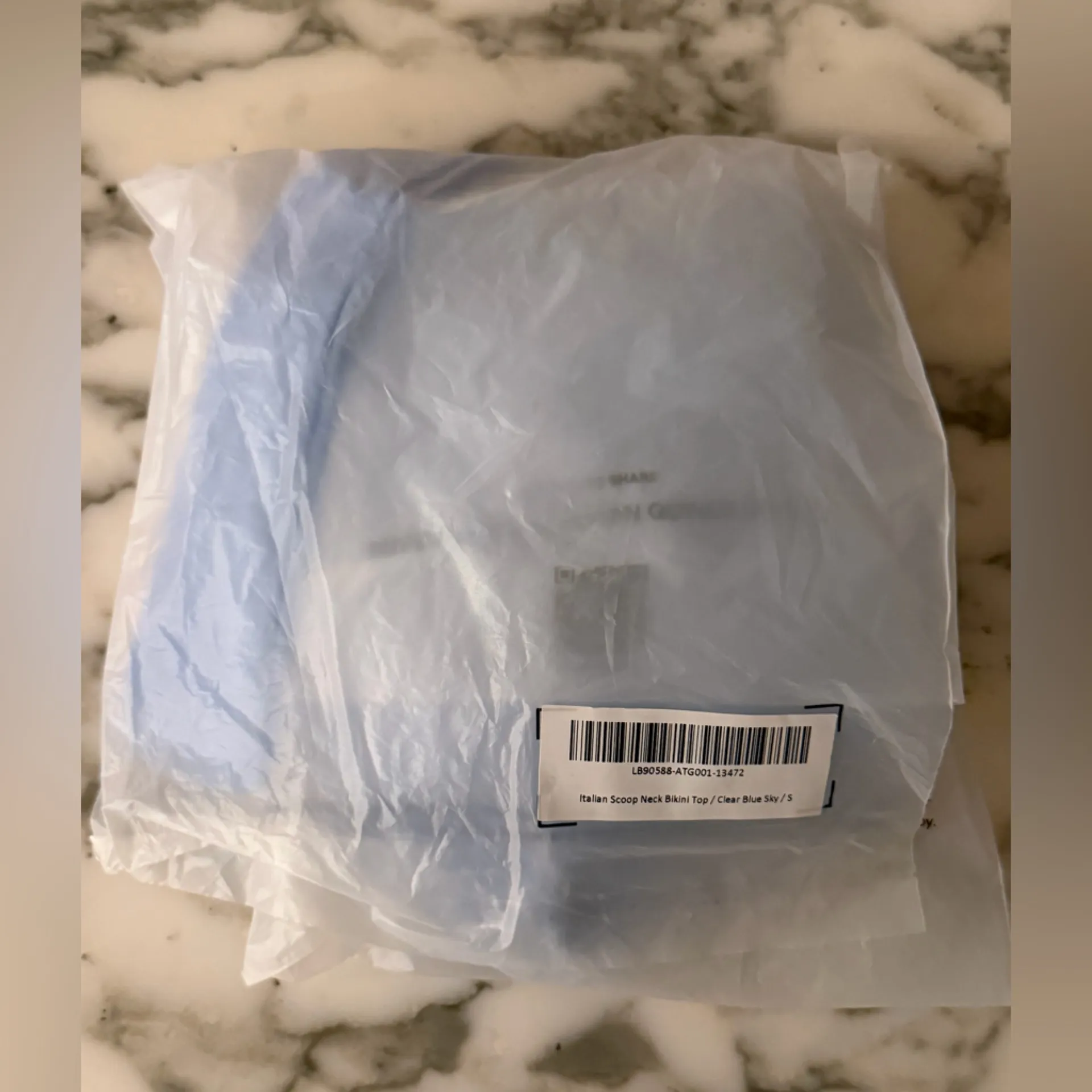 NWT Quince Women's Clear Blue Sky Scoop Neck Bikini Top Sz S - Sold out online - Image 8