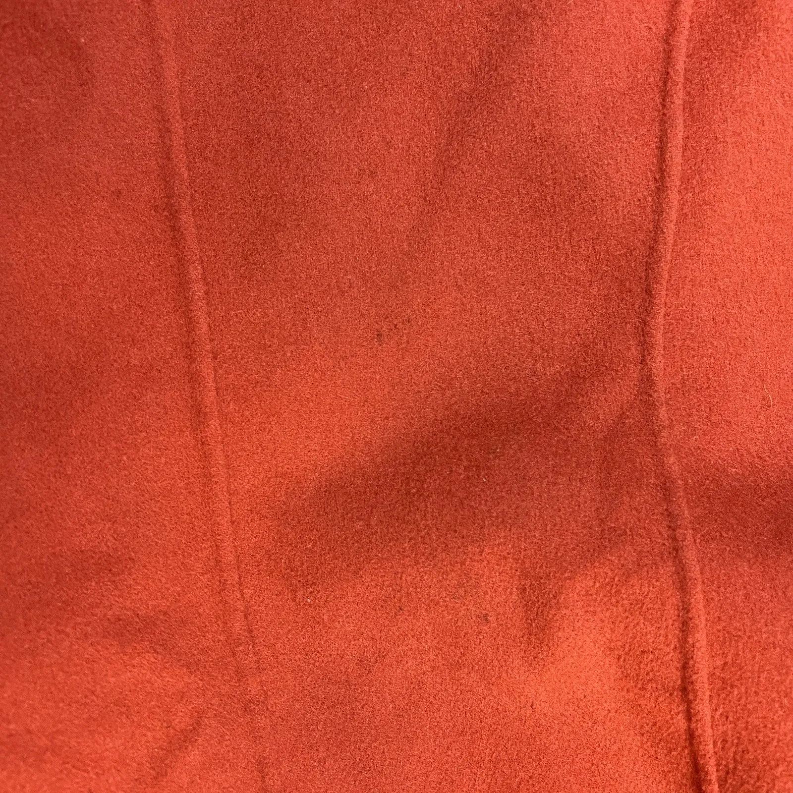 Carole Little Wrap Coat Red Wool Belted Shawl Collar Pockets Minimalist Medium - Image 6