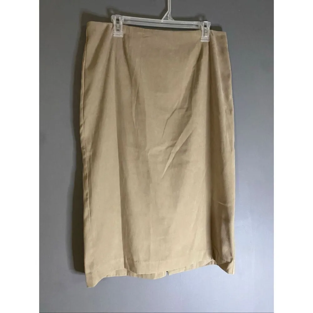 Cato Brown Beige Straight Pencil Skirt Size 12 - Image 2