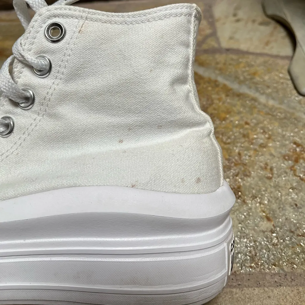 Converse Chuck Taylor All Star Move High-Top Sneaker White 7.5 - Image 5