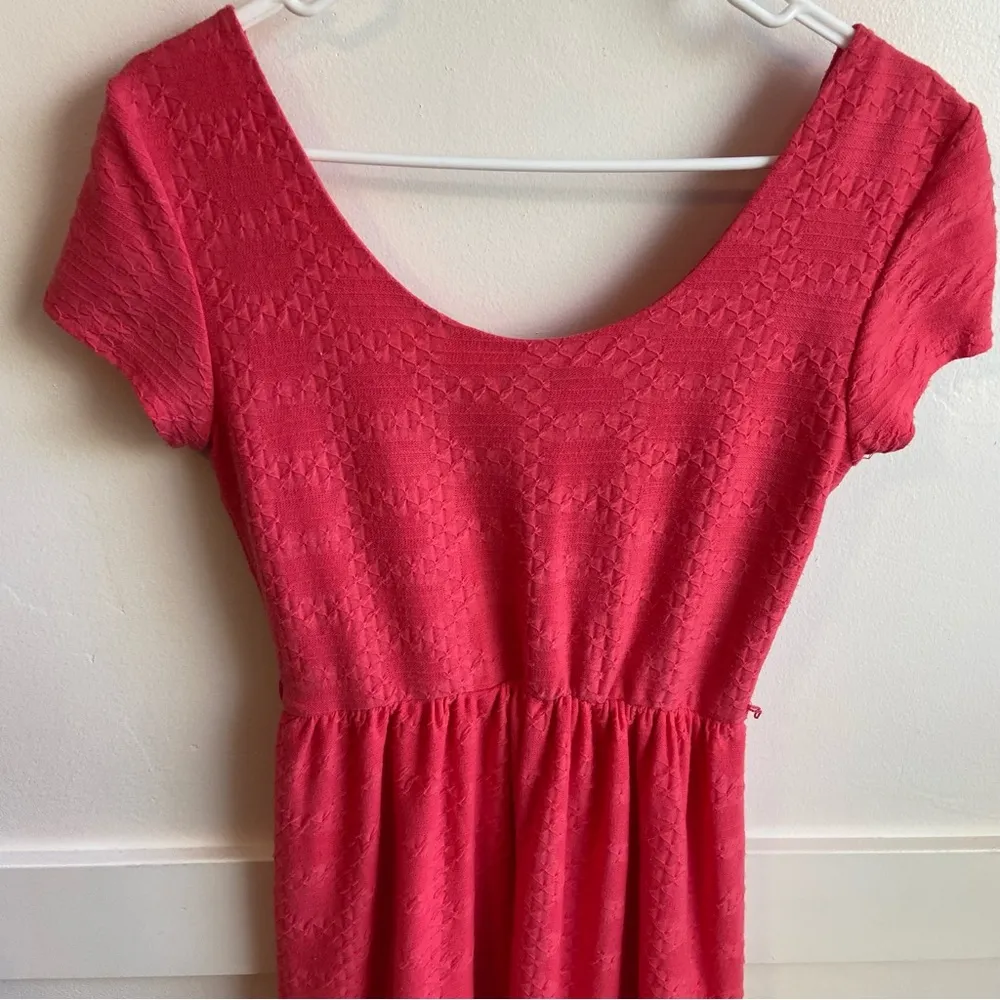 Lily Rose Pink Short Sleeve Mini Dress - Image 6