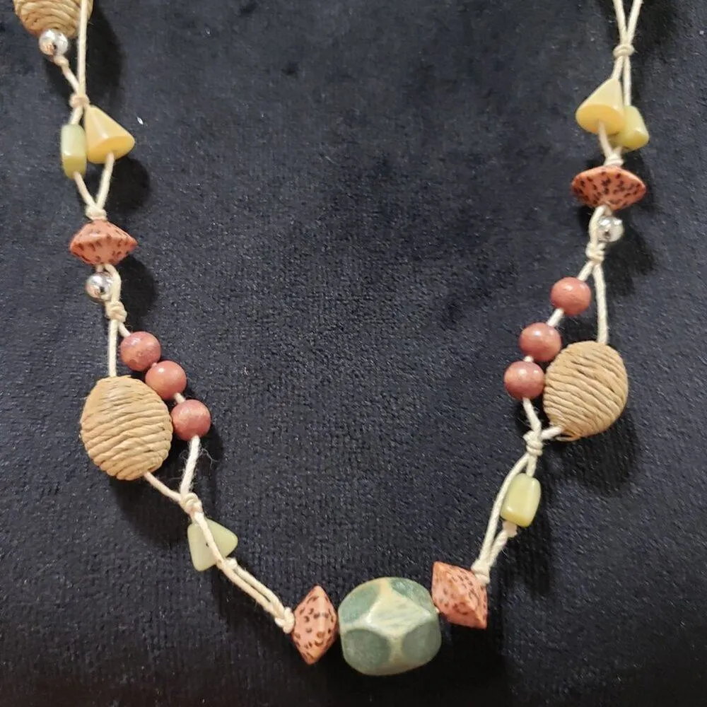 Women's Stone & lovely Maas Green Jade Brown Colors Necklace - Image 4