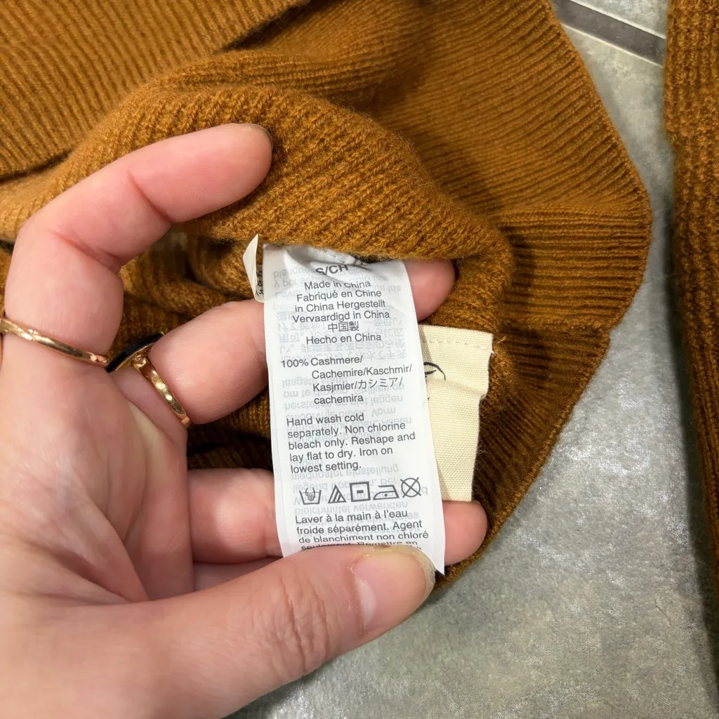 Madewell Dip-Dye Cashmere Shrunken Sweatshirt Women's S Casual Comfy Preppy City - Image 6