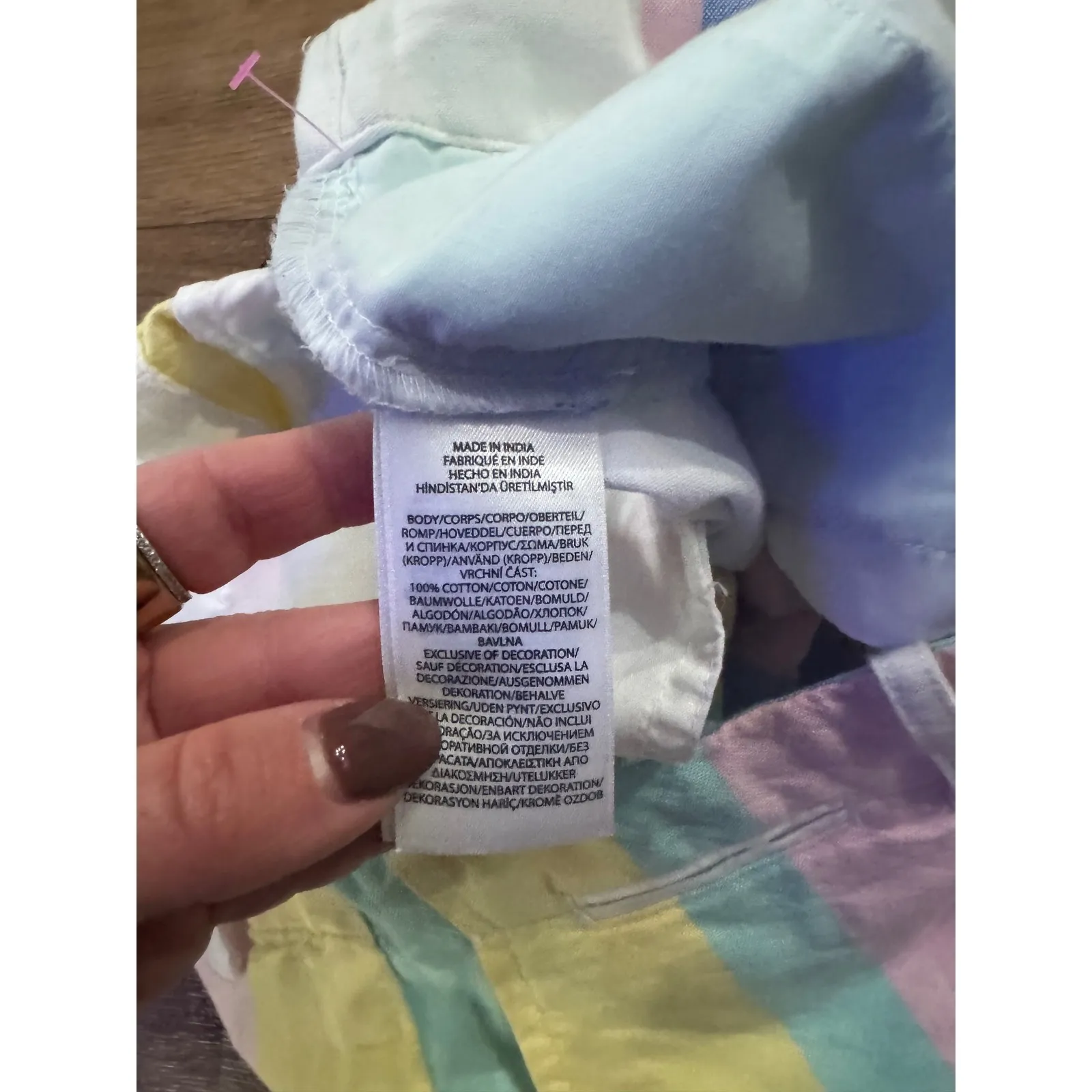 Polo Ralph Lauren Striped Cotton Chino Shorts Size 10 Pastel Rainbow Preppy - Image 5