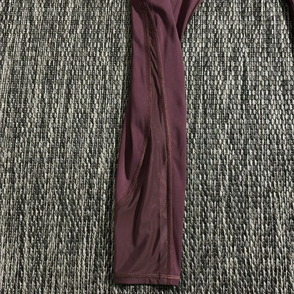 Athleta leggings lightning stash pocket tight antique burgundy XS - Image 7