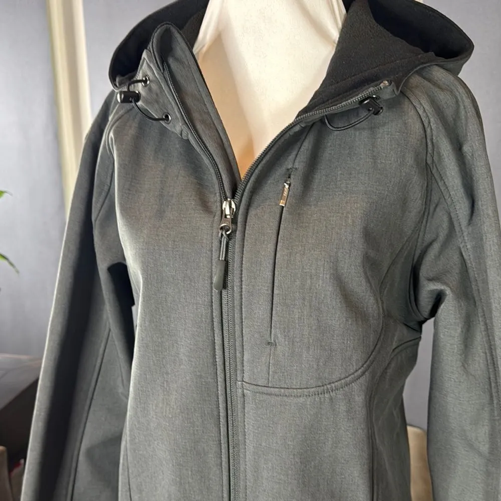 Women’s Dark Gray Ski Jacket with Hood Slim Fit Size M Size M - Image 2