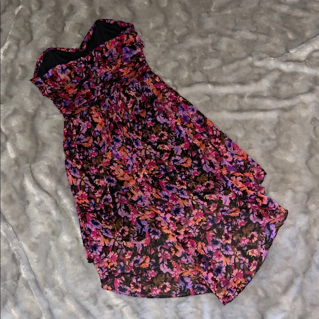Charlotte Russe XS Floral Asymmetrical Hem Dress – Size XS - Image 4