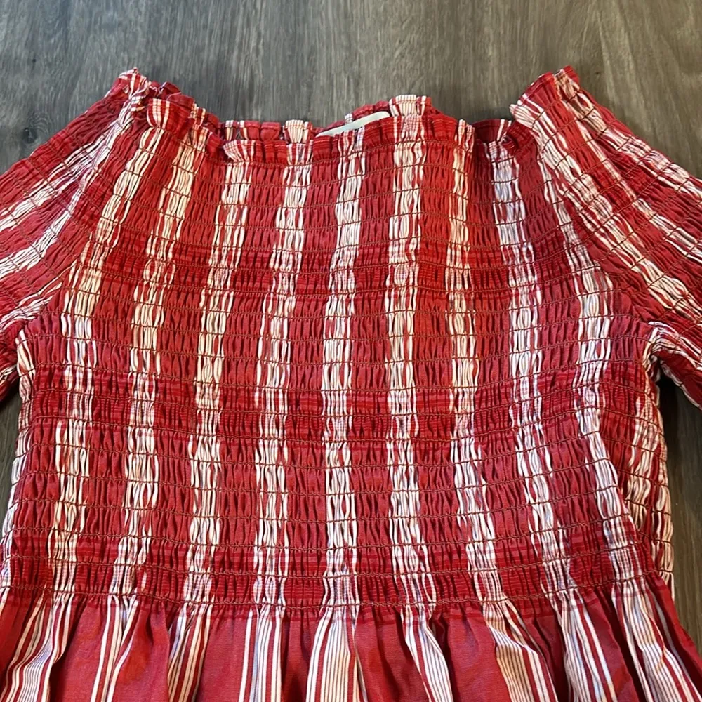 Zara Cotton Strapless Bell Sleeve Top - Image 4