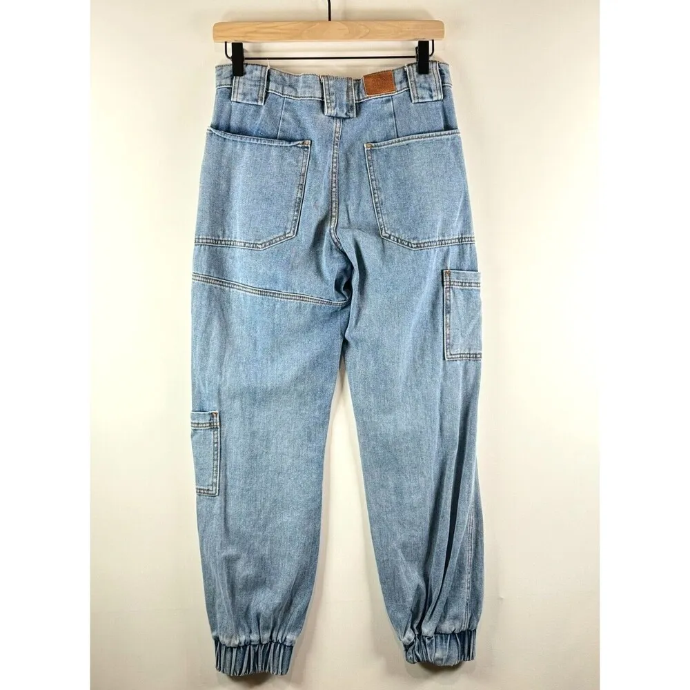 BDG Urban Outfitter Womens Jeans Blue Denim Jogger Cargo Tapered Relaxed Size 26 - Image 3