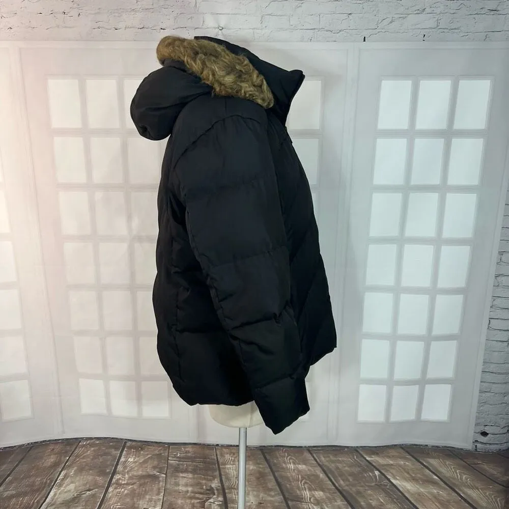 Calvin Klein  Black Hooded Puffer Jacket Size Large - Image 4