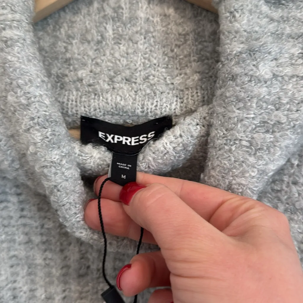 Express cowlneck wool blend tunic sweater NWT - Image 6