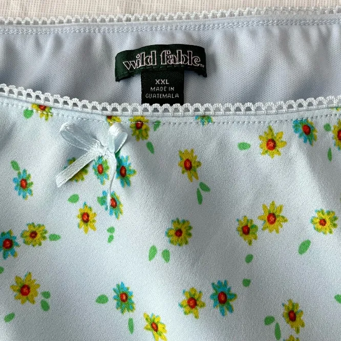 Wild Fable Light Blue Floral‎ Pull On Skirt - Image 3