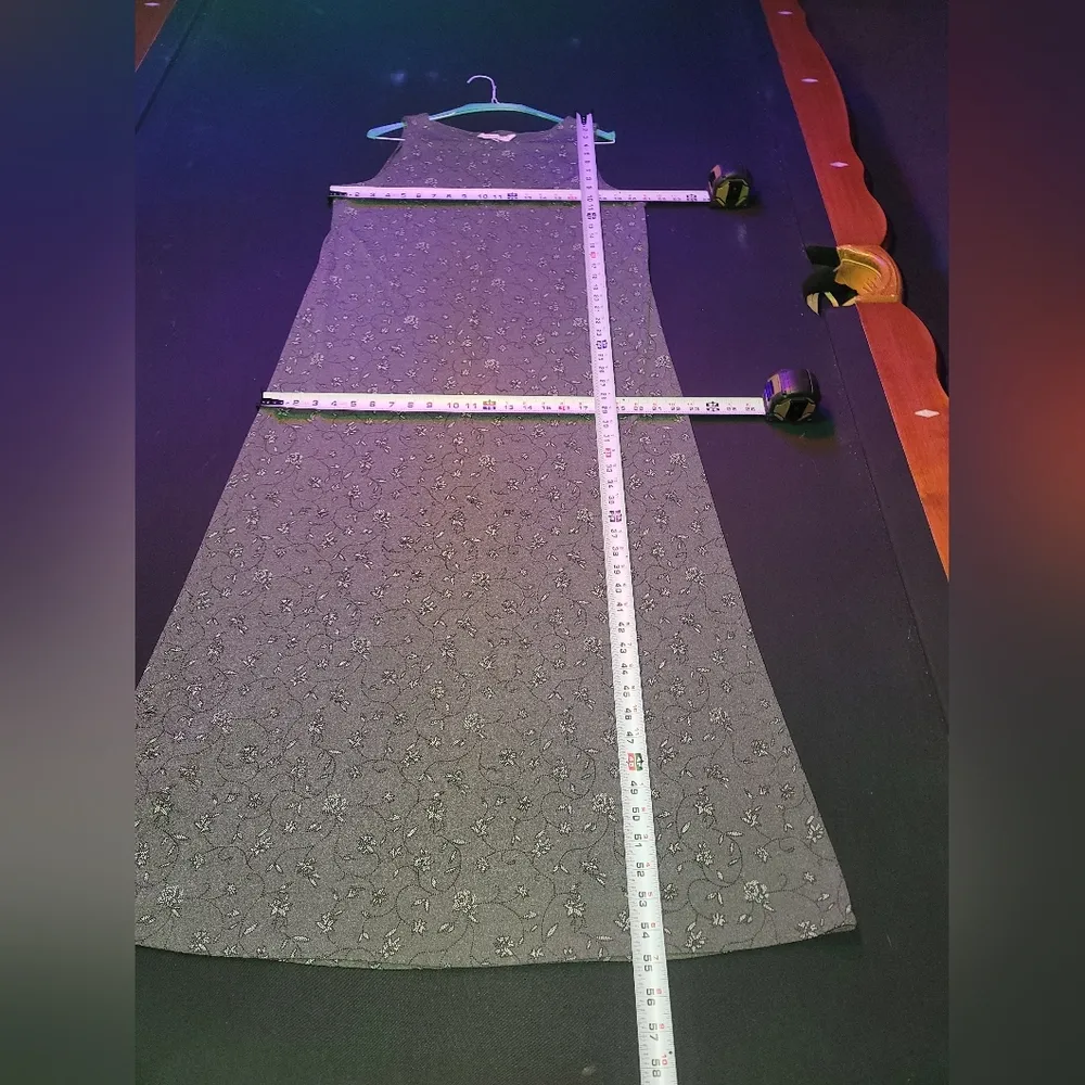 John Paul Richard Women Gray Polyester Round Neck Sleeveless Long Maxi Dress XL - Image 12