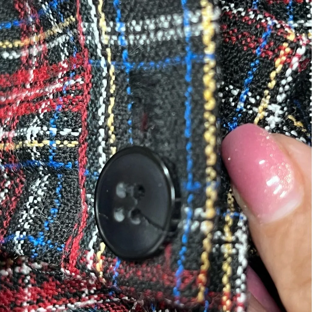 Vintage Simon Ellis Plaid Midi Skirt union made dark academia 18w preppy 80’s Red - Image 6