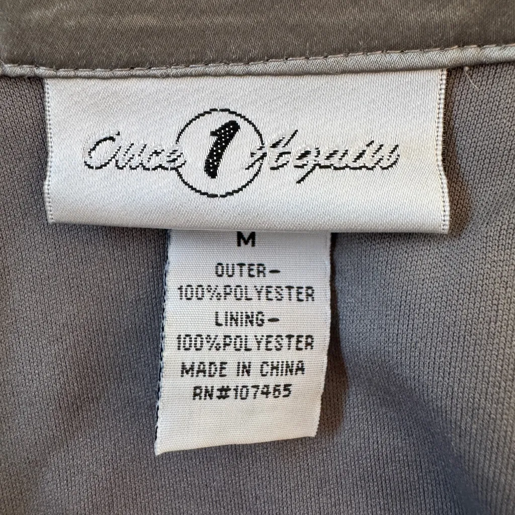 Vintage Y2K Once Again Silver Sequined 3/4 Sleeve Collared Mini Dress Size M - Image 7