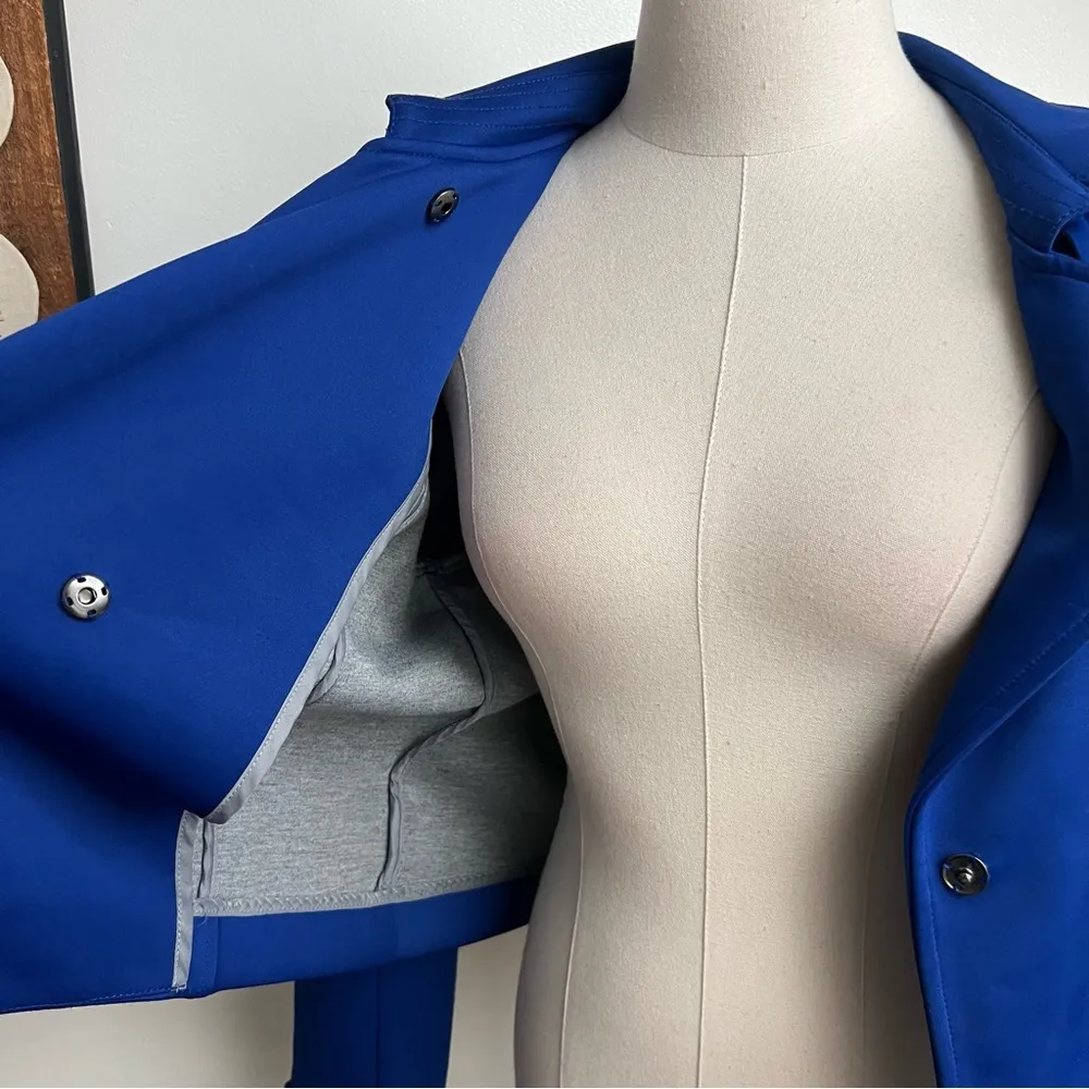 Robert Rodriguez Blue Moto Trench Style Jacket Medium - Image 7