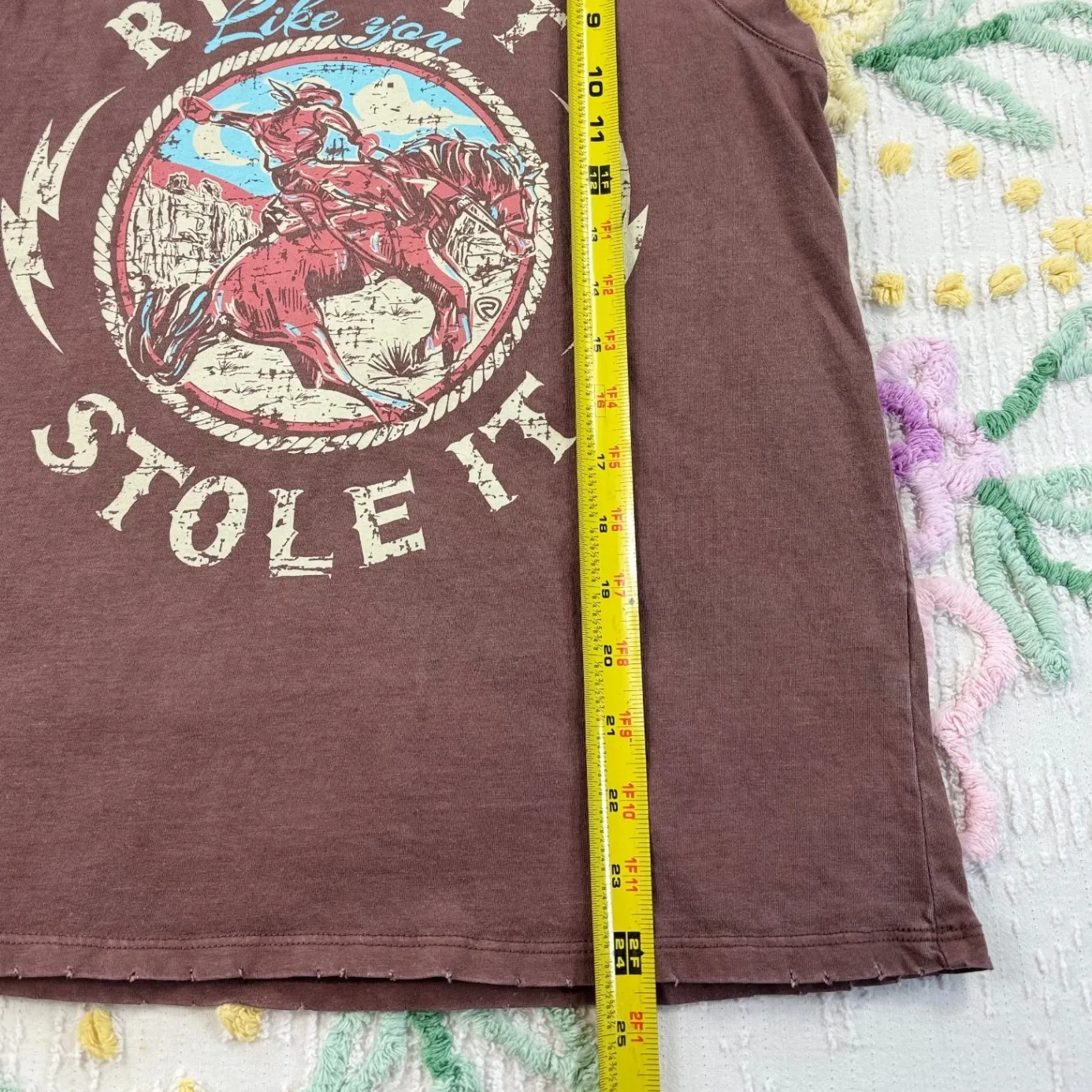 Rock & Roll Denim Ride It Like You Stole It Graphic‎ Tank Top - Image 4