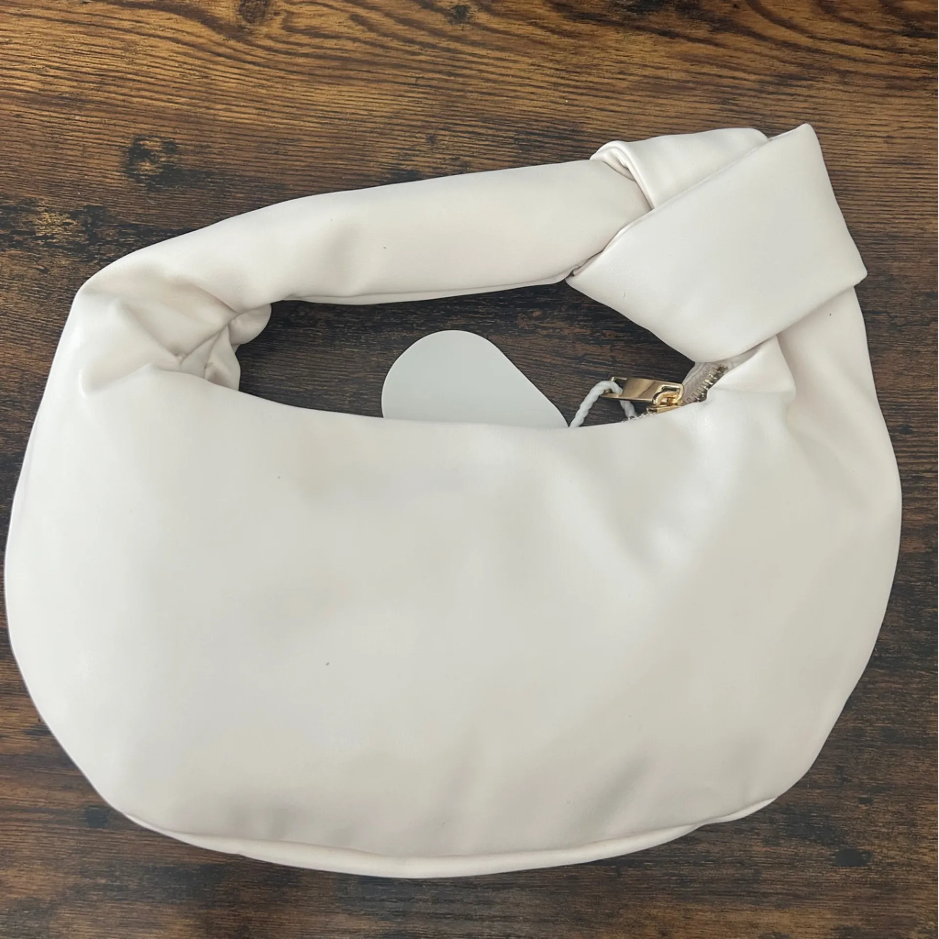 NWT Melie Bianco Alexandra Cream Vegan Leather Top Handle Bag Bridal Neutral - Image 2