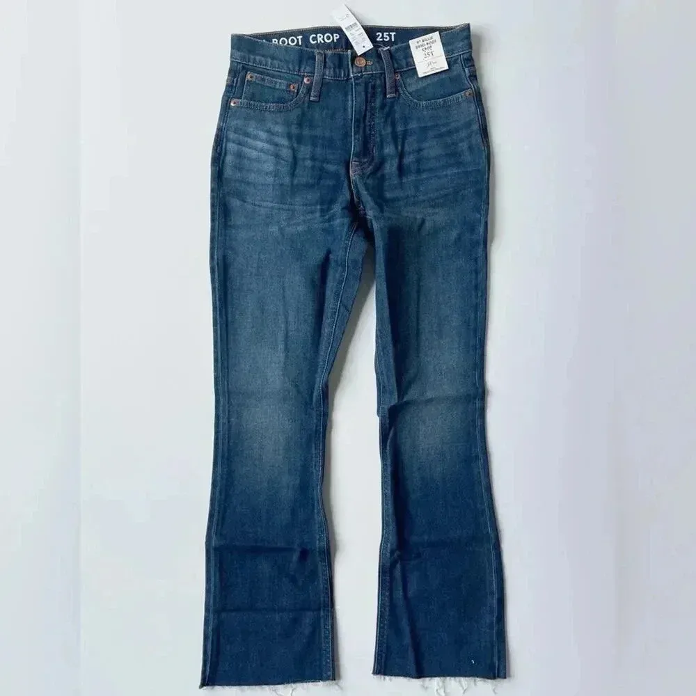 J Crew TALL mid-rise demi-boot crop jean in Lantern wash Size 25T NWT - Image 4