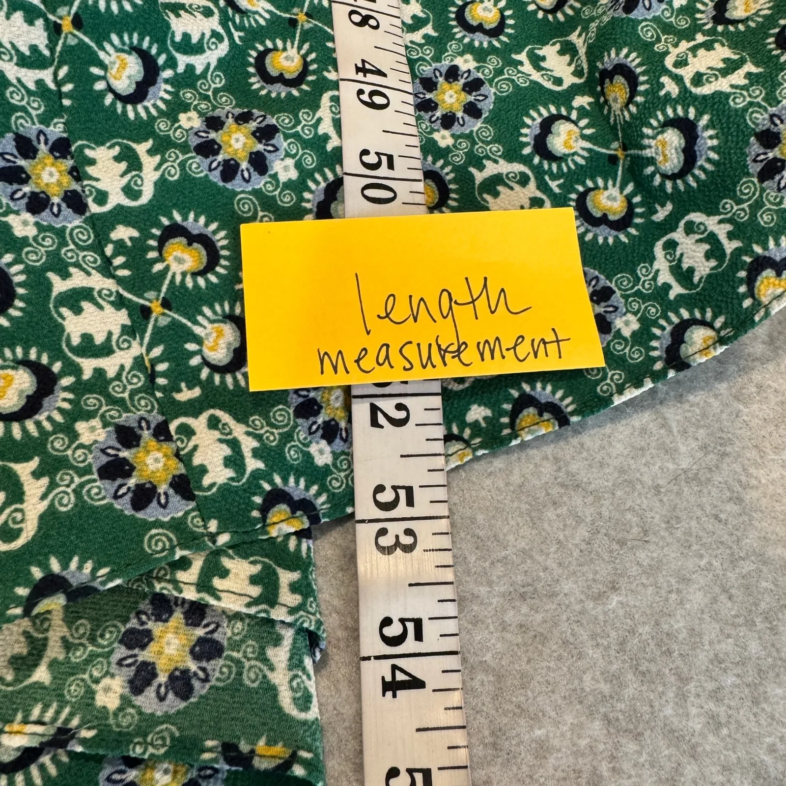 MAX STUDIO Green Floral Tiered Maxi Dress Medium Ruffled Neck Smocked Waist - Image 14