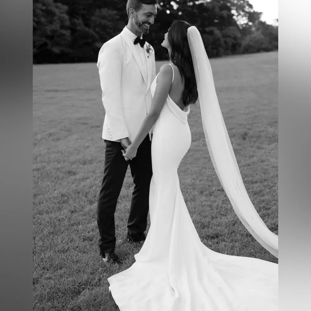 Simple chapel length veil White - Image 9