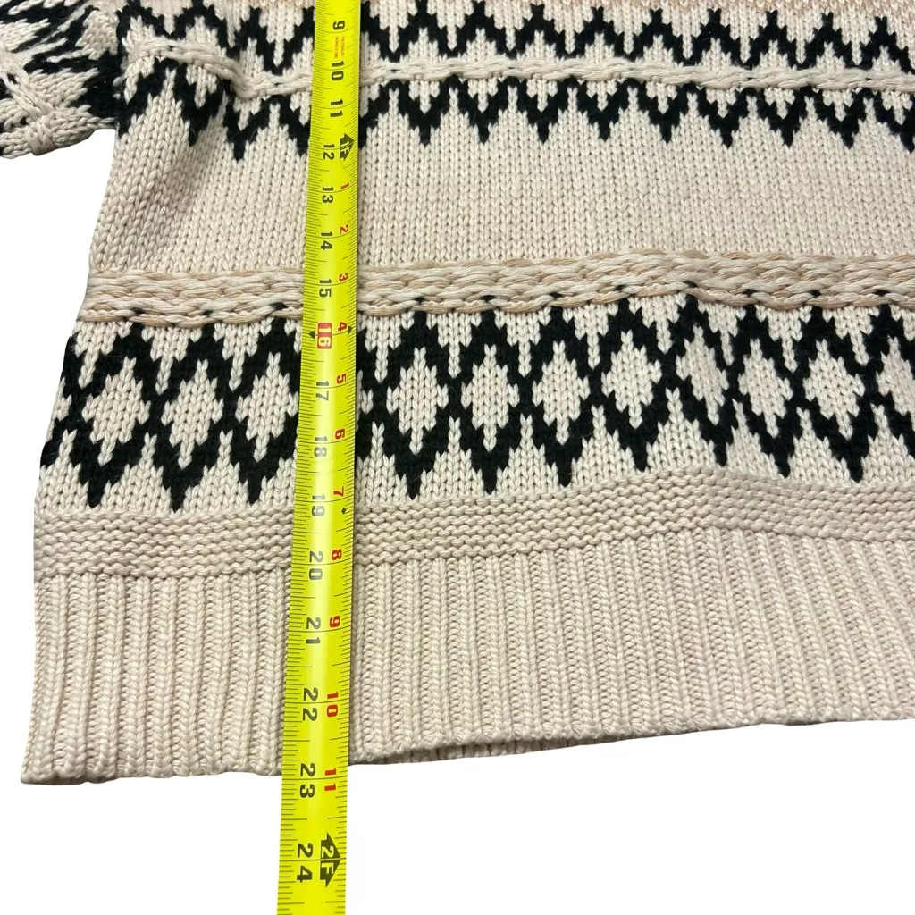 Skies Are Blue Womens Fair Isle Knit Sweater Sz S Preppy Heritage Nordic Chunky - Image 5