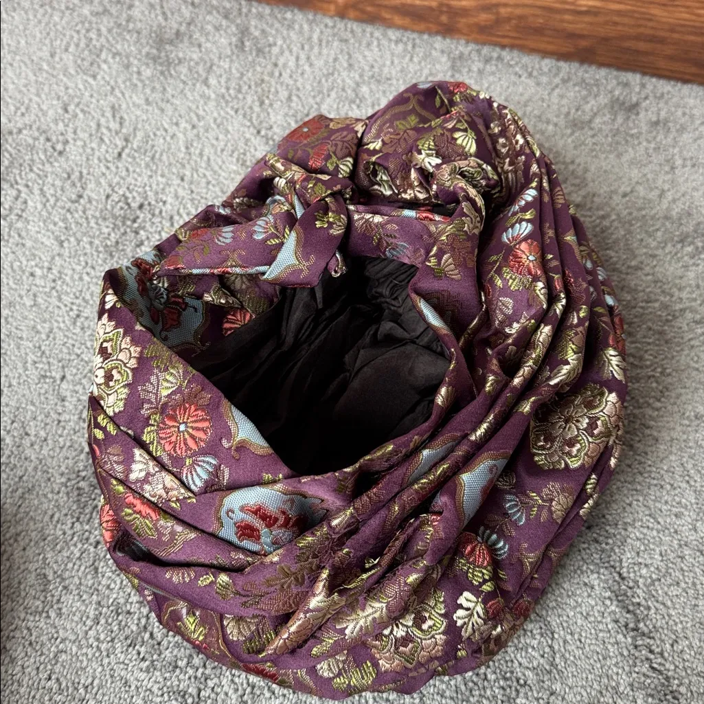 African Floral Jacquard Turban - Image 3