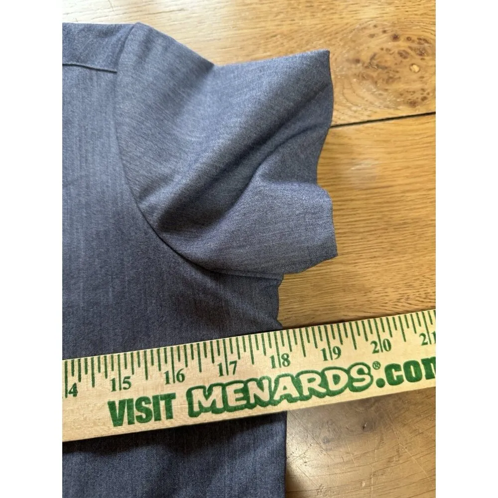 Figs Technical Collection Scrub Top Womens V Neck Blue Size X Small Pocket Nurse - Image 5