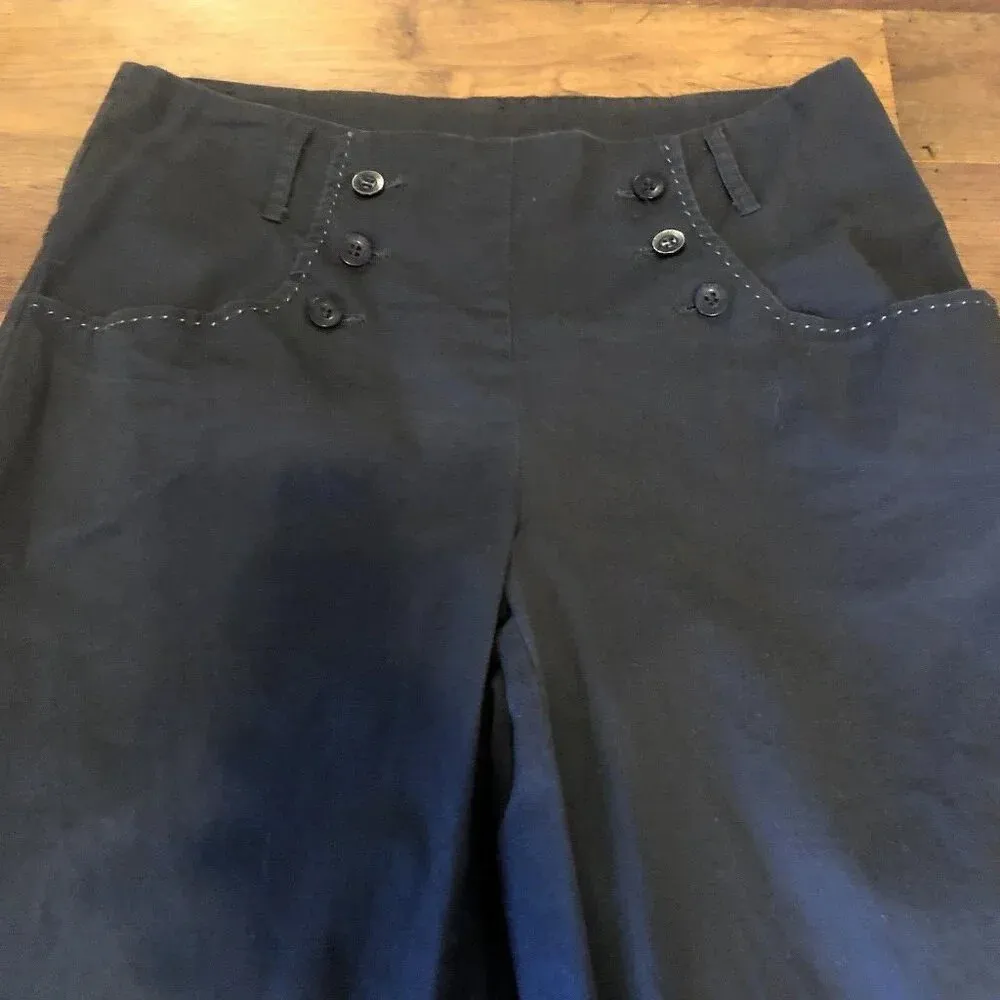 For The Republic Pull On Pants Women size 4 Blue Wide Leg Boho - Image 2