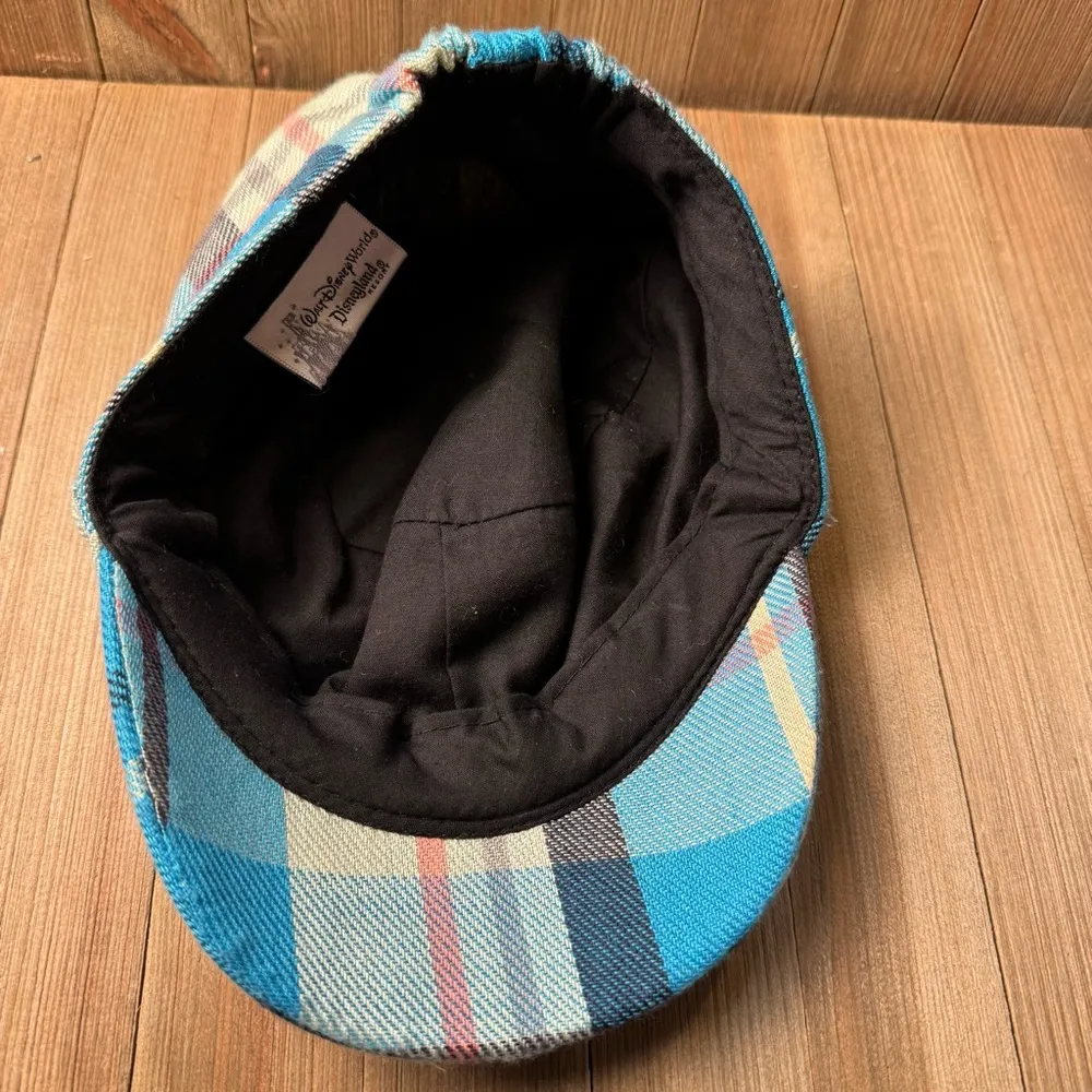 Walt Disney World Resort Vintage Vintage Y2K Flat Top Military‎ Cadet Cap Plaid - Image 8