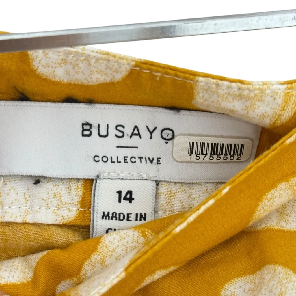 Busayo Yellow Palazzo Pant Size 14 - Image 5
