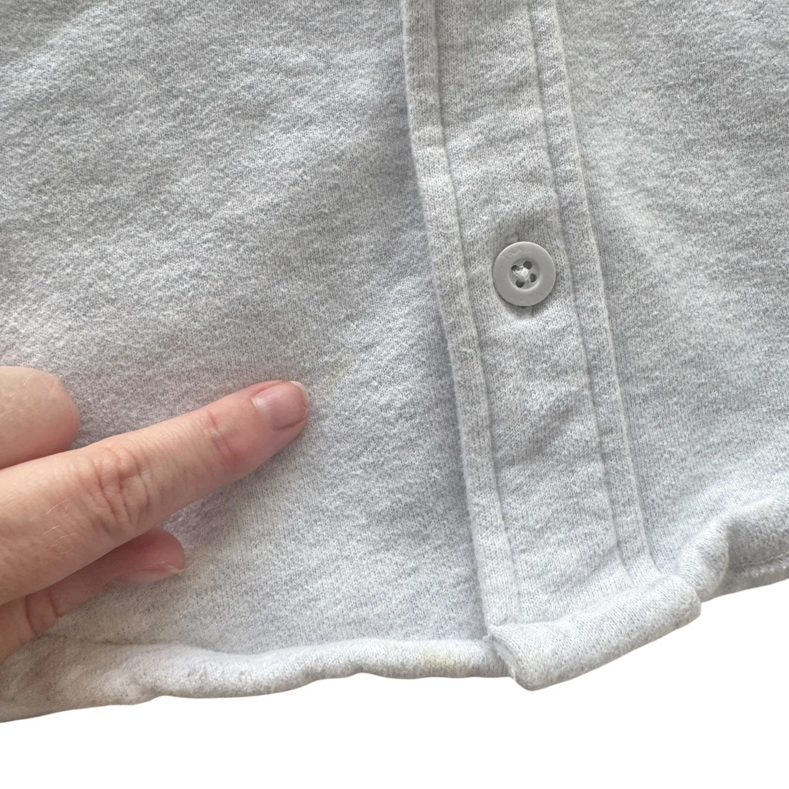 TNA Cozy Button Fleece Boyfriend Fit Button Down Shacket Jacket Gray Grey‎ Small - Image 16