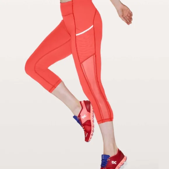 Lululemon Speed Up Crop *High Mesh 21" Pink Size 2 - Image 9