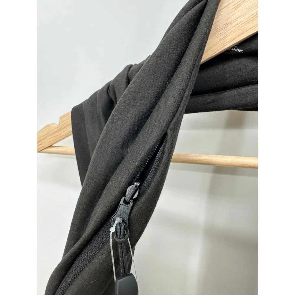 Beyond Yoga Womens Infinity Scarf One Size NWT Dark Grey Zip Pocket Winter Warm - Image 3